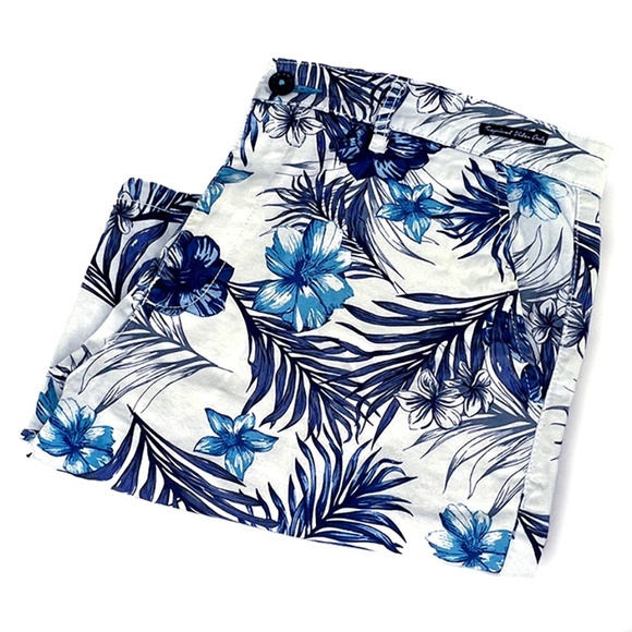 Cactus Man Blue Floral Palm Shorts - Picture 1 of 5